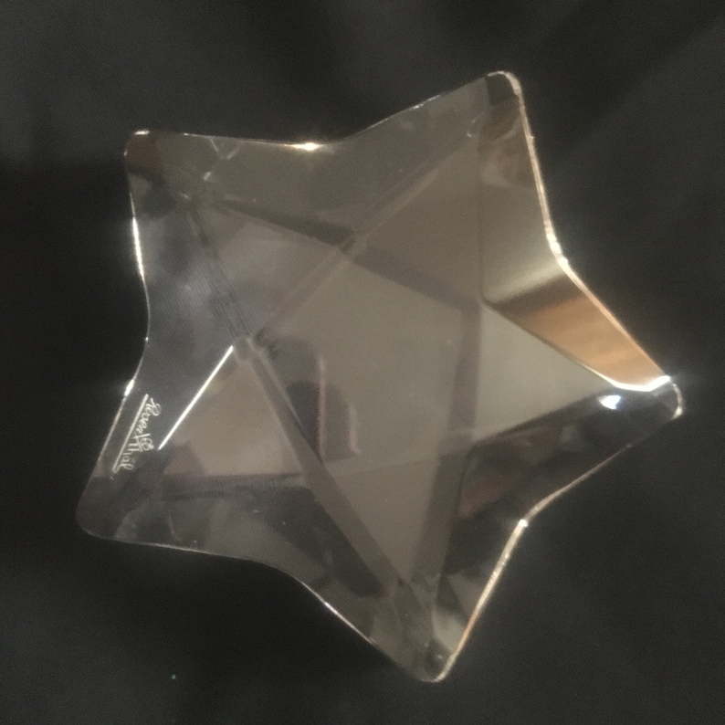 Paperweights Crystal Clear Star Shaped Rosenthal Paper Weight