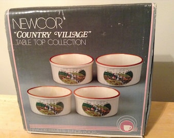 Ramekins  Stoneware 4 pc Bowls Set