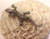 Vintage Silvertone Lizard Pin