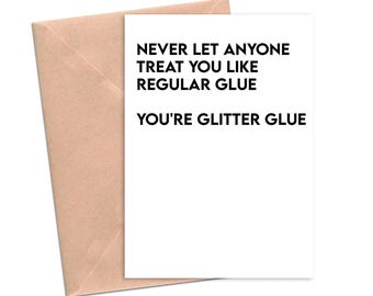 Glitter Glue Friendship Funny Friendship Card