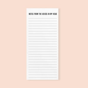 Grappige notitieblokken van de stemmen in mijn hoofd