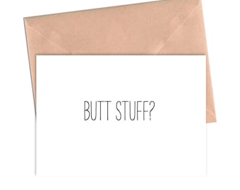 Funny Love Card Butt Stuff