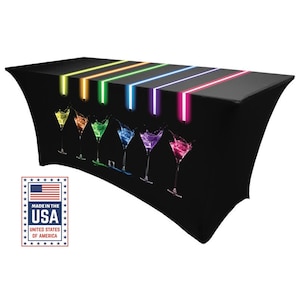 Logo Tablecloth, 4&#39; Spandex Branded Tablecloth