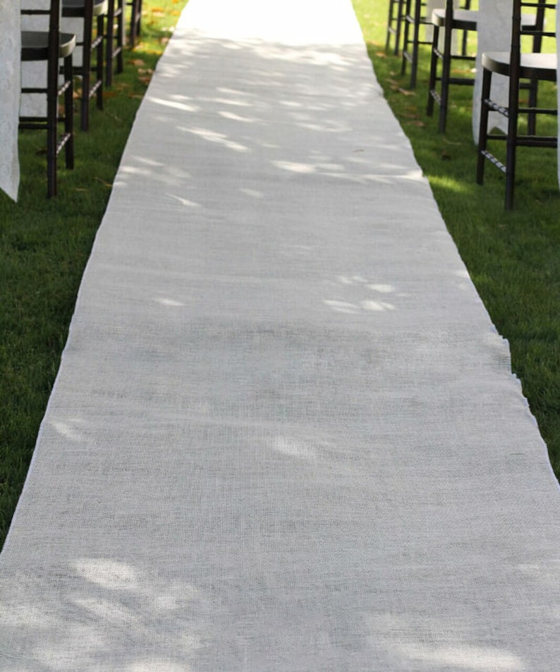 Wedding Aisle Runner Burlap Aisle Runner White or Natural 40 Etsy