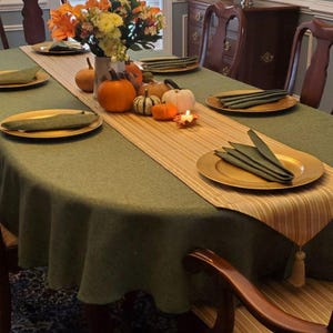 Nappe ovale sur mesure, linge de table anglais