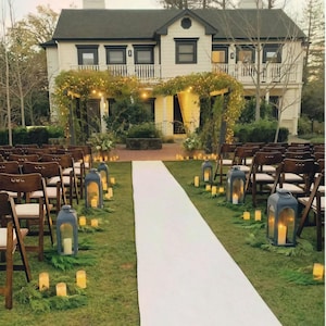 Wedding Aisle Runner, Burlap Aisle Runner White Or Natural,  40 or 60 Wide