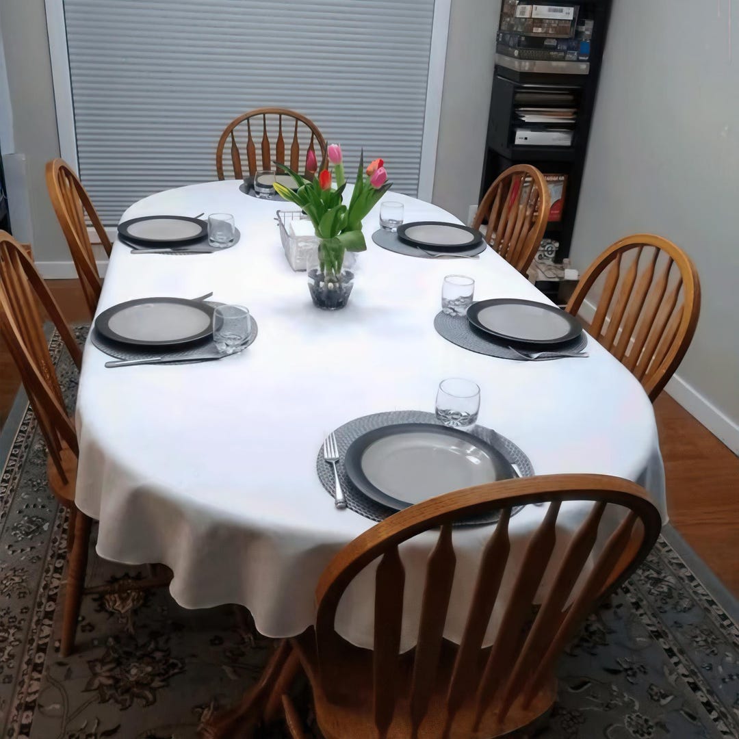 All Oval Tablecloth Sizes, Spun Polyester Tablecloth, Top Seller - Etsy