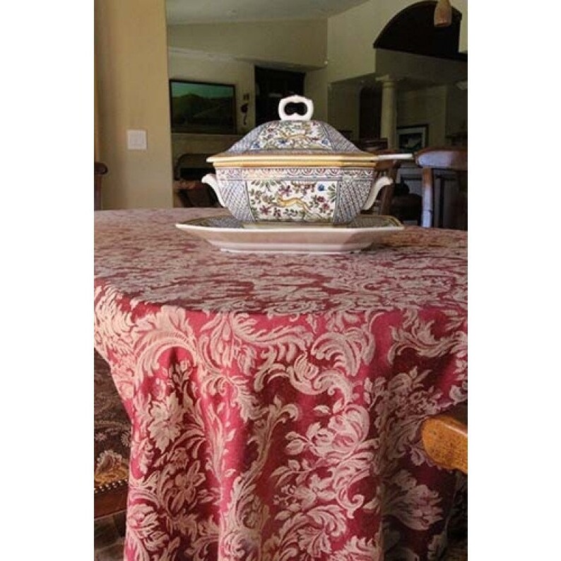Oval Damask Tablecloth All Oval Tablecloths & Custom Sizes 9 Etsy
