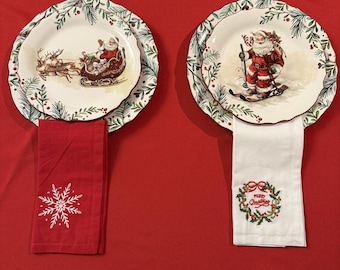 Embroidered Christmas Napkins