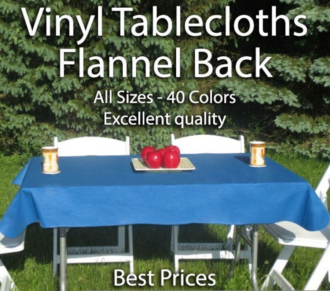 Flannel Backed Vinyl Tablecloth, All Sizes Etsy