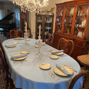 All Oval Tablecloth Sizes, Made in the USA