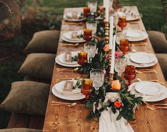 Cheesecloth Table Runner, 48" Extra Wide, Any Length