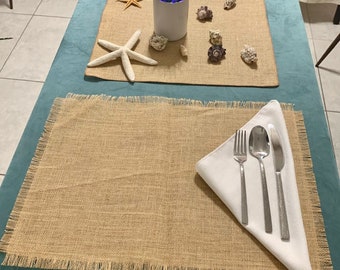 Burlap Placemat With or Without Fringe