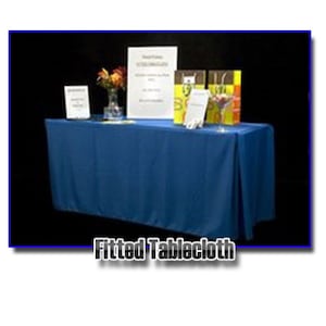6 Ft, Rectangular Fitted Tablecloths, Fitted Table Cover, 74 Colors Available
