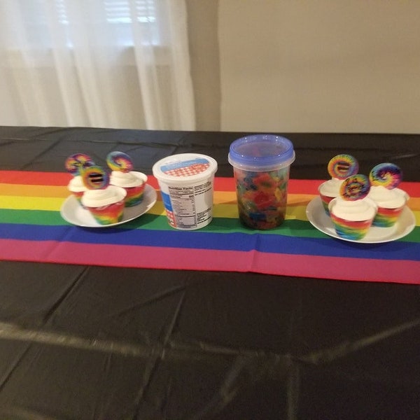 Pride Rainbow Tablecloth,  Rainbow Table Runner