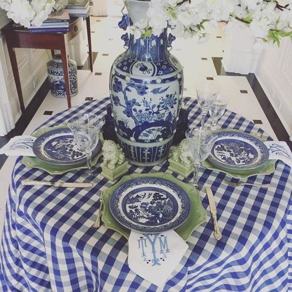 Checkered Tablecloth, All Sizes Round, Square and Rectangular