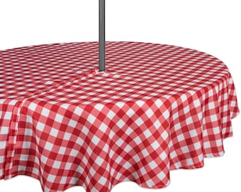 Outdoor Tablecloth With Umbrella Hole Outdoor Tablecloth With Umbrella Hole, White Round Tablecloth With Umbrella Hole