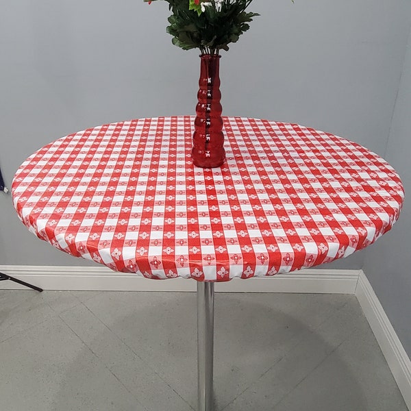 Square Elastic Vinyl Tablecloth Etsy