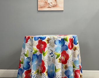 Whimsical Floral Tablecloth,  All Sizes