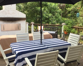 Outdoor Tablecloth With Umbrella Hole Outdoor Tablecloth With Umbrella Hole, White Round Outdoor Tablecloth With Umbrella Hole