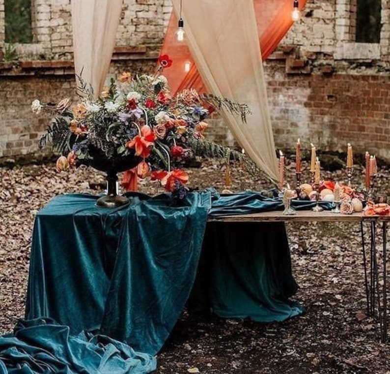 Velvet Table Runners Bulk Wedding Table Runners 40 Rich Etsy