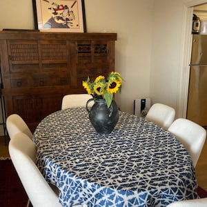 High End Linen Tablecloth, Shibori Tablecloths, All Sizes image 1