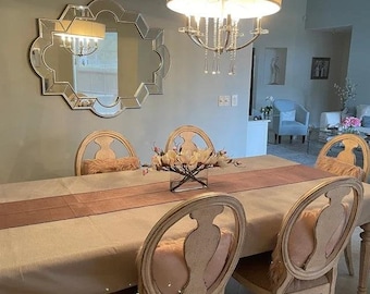 Wrinkle Free Linen Tablecloth, All Sizes Including Oval Tablecloths