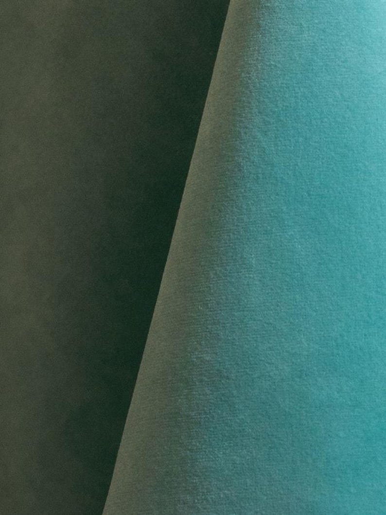 aqua blue upholstery velvet manufactured by Premier Table Linens. They sell the upholstery velvet by the yard.