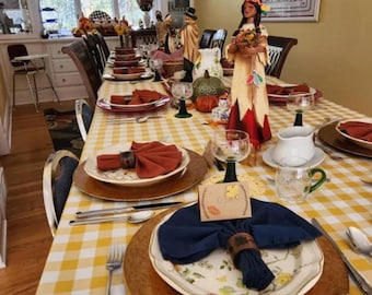 Checkered Tablecloth, All Sizes Round, Square and Rectangular