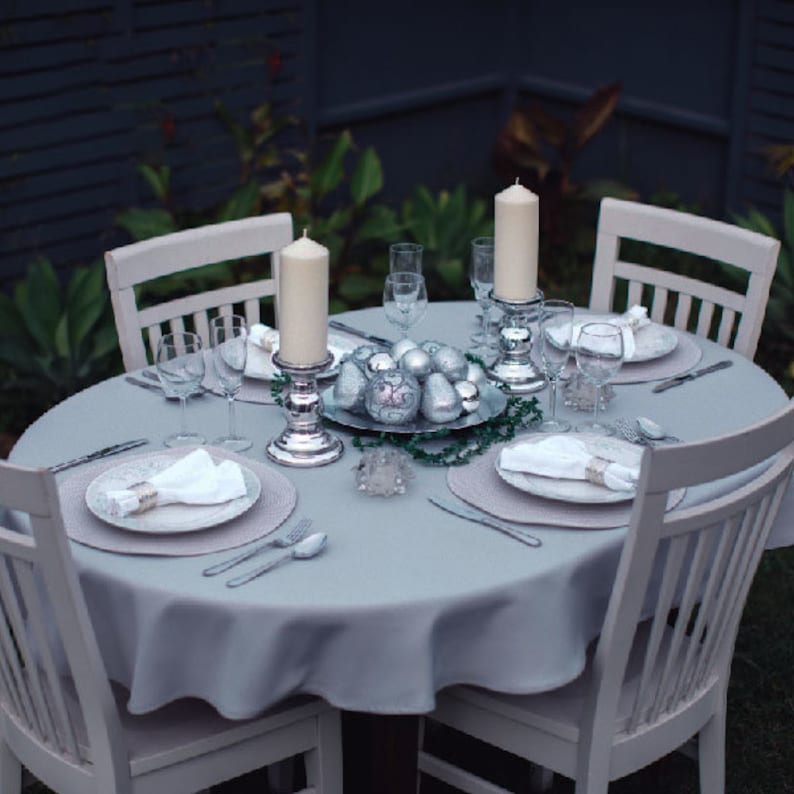 All Oval Tablecloth Sizes Spun Polyester Tablecloth Top Etsy