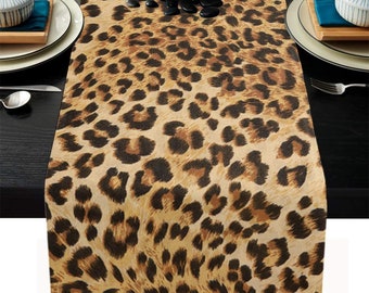 AUUXVA BETTKEN Table Runner Tropical Abstract Zebra Tiger Leopard 13x70 Inch Table Cloth Runners Placemat for Wedding Party Kitchen Dining Home Office Decor AUUXVA BETTKEN Table Runner Tropical Abstract Zebra Tiger Leopard 13x70 Inch Table Cloth Runners Placemat for Wedding Party Kitchen Dining Home Office Decor