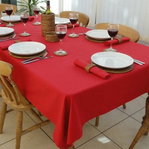 Square, Round Table Cloth & Rectangular Tablecloth, Polyester Tablecloth, 74 Colors