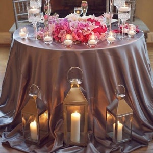 Lamour Satin, Bridal Satin Tablecloth, Round, Square and Rectangular Wedding Tablecloth, Wholesale Prices