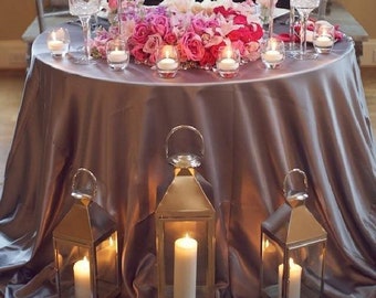Brush Satin Tablecloth, Round, Square and Rectangular Tablecloth
