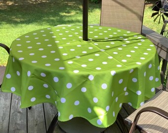 Outdoor Tablecloth with Umbrella Hole, Round, Rectangular, Square