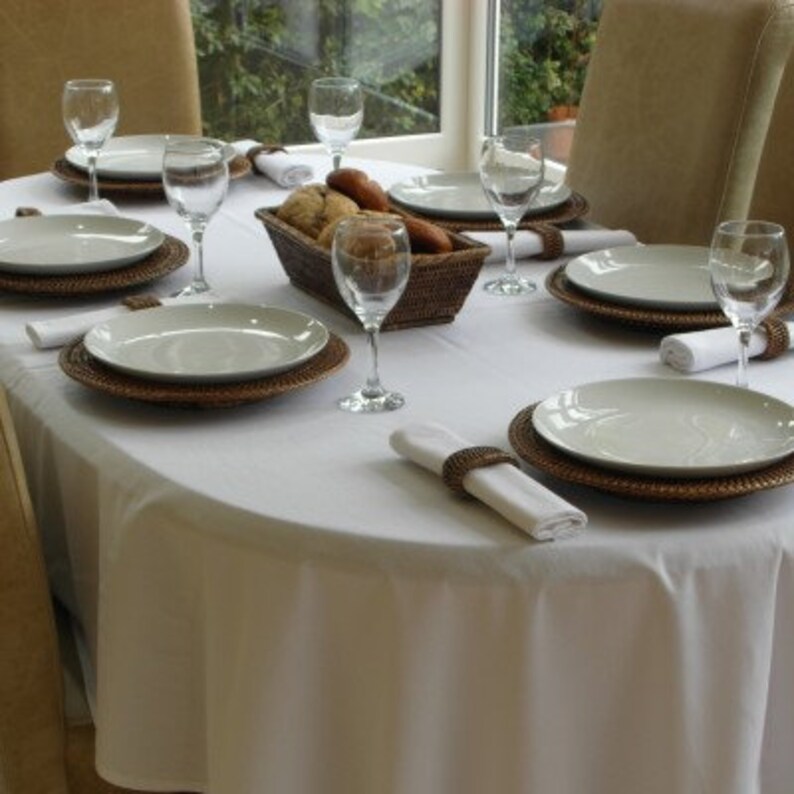 Polyester Oval Tablecloths All Sizes Including Custom Etsy