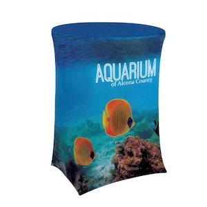 Round Spandex Tablecloth With Logo, All Size Round Printed Table Cloth