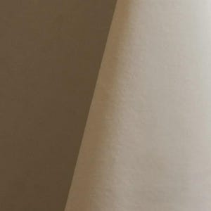 Close-up of a cream velvet upholstery fabric with a soft, textured surface.
It is 105,000 rub tested which is excellent durable quality manufactured by Premier Table Linens.