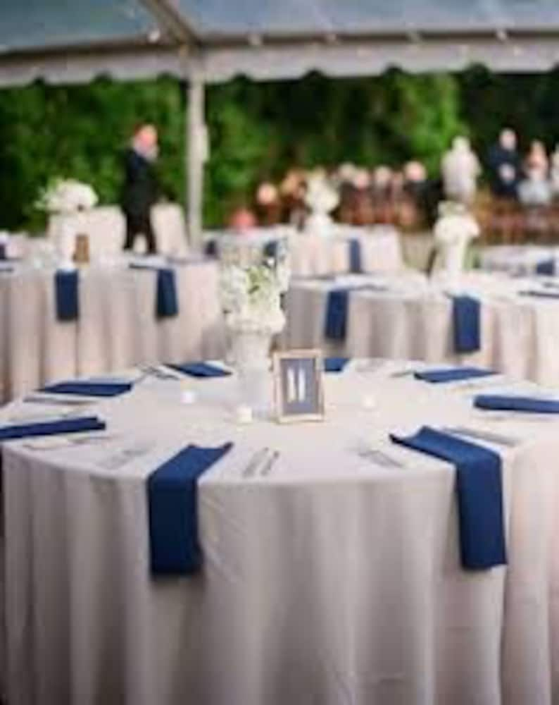 120 Round Tablecloth, Wedding Tablecloths, 74 Table Linen Colors, Single & Bulk Pricing image 3