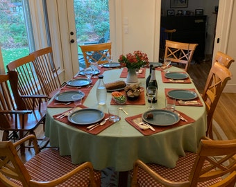 Faux Cotton Table Linen, All Sizes including Oval Tablecloth, Excellent Quality