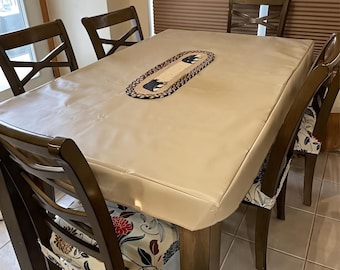 Vinyl Fitted Tablecloth, Rectangular and Square, 41 Colors