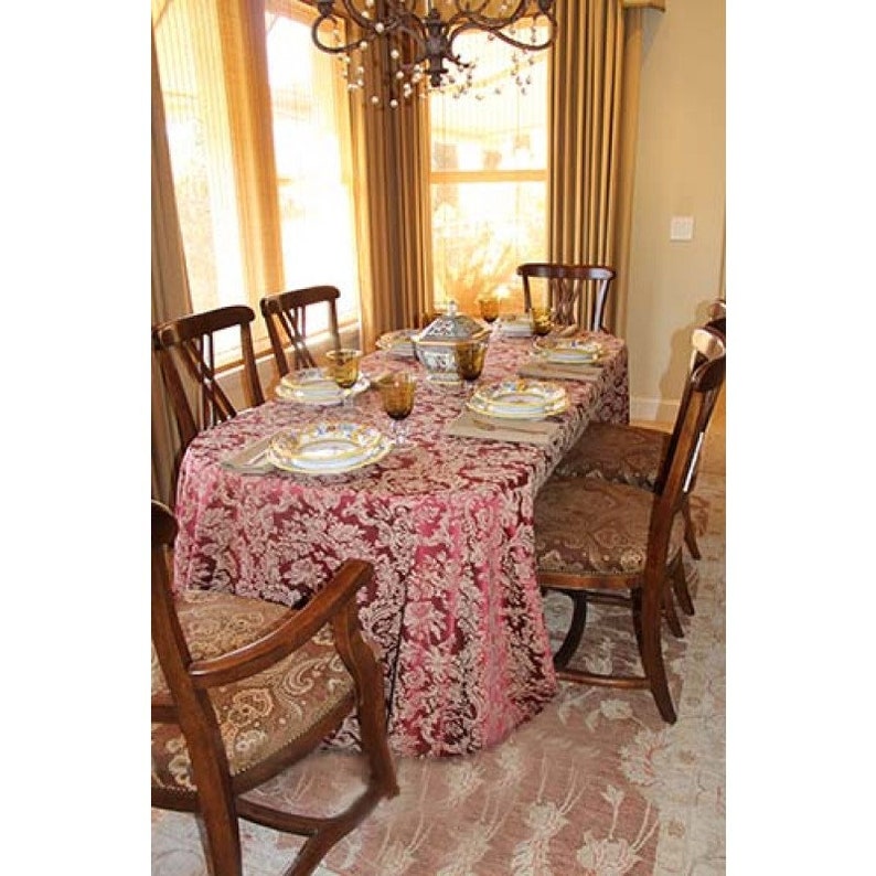 Oval Damask Tablecloth All Oval Tablecloths & Custom Sizes 9 Etsy