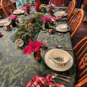 Round, Square & Oval Tablecloth, Rich Cotton Tablecloth, Melrose Damask