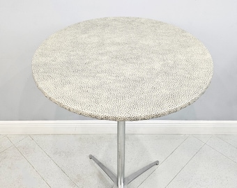 Round Fitted Vinyl Tablecloth With Flannel Backing, 12 Gauge, Top Of The Line