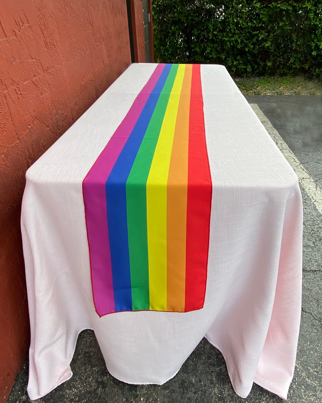 Pride Rainbow Tablecloth Rainbow Table Runner Etsy