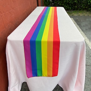 Pride Rainbow Tablecloth,  Rainbow Table Runner
