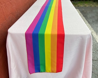 Pride Rainbow Tablecloth,  Rainbow Table Runner