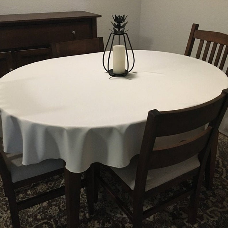 Polyester Oval Tablecloths & Custom Tablecloth Sizes 74 Great Etsy