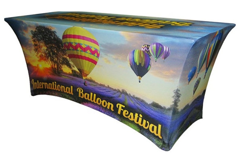 Logo Tablecloth 6' Spandex Table Cover for Trade Show Etsy