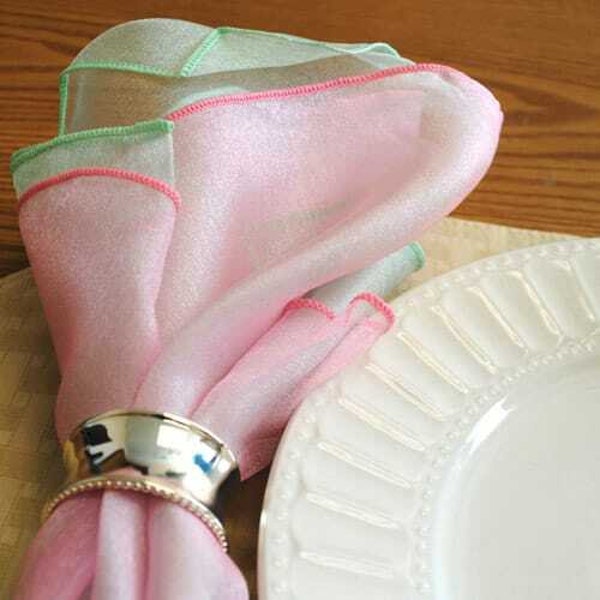 Organza Napkins, Sheer Napkins, Iridescent, 19 Colors